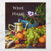 Elegante Kunst Weinetikett (Einzelnes Label)