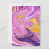 Elegante Kunstgalaxie Abstrakte Kunst Hochzeit Einladung (Rückseite)