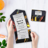 Elegante Künstlerische Abstrakt Moderne Minimal Ch All In One Einladung