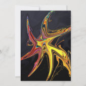 Elegante Künstlerische Abstrakt Moderne Minimal Ch Einladung (Rückseite)