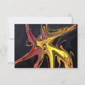 Elegante Künstlerische Abstrakt Moderne Minimal Ch RSVP Karte (Rückseite)