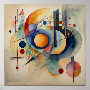 Elegante künstlerische abstrakte Kunst Wasserfarbe Poster