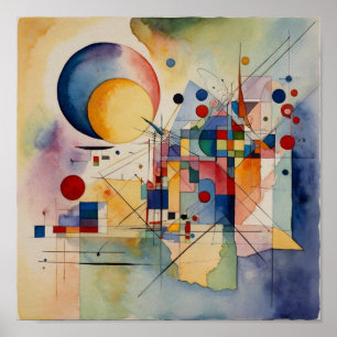 Elegante künstlerische abstrakte Kunst Wasserfarbp Poster
