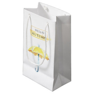 Elegante & künstlerische goldene Herbst-Schirm-Zei Kleine Geschenktüte
