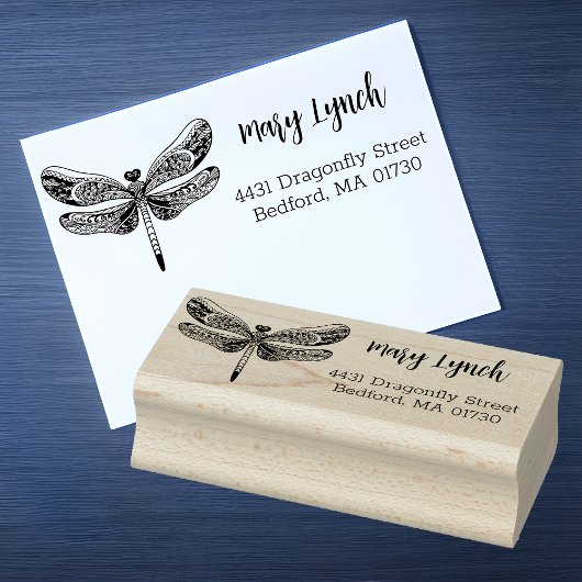 Elegante künstlerische Rücksendeadresse Gummistempel