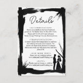 Elegante künstlerische Schwarz-Weiß-Moderne Hochze Begleitkarte (Vorderseite)