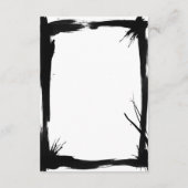 Elegante künstlerische Schwarz-Weiß-Moderne Hochze Begleitkarte (Rückseite)