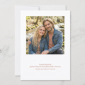 Elegante Kupfer-Glow-Wildblumen-Script-Foto Save The Date (Rückseite)