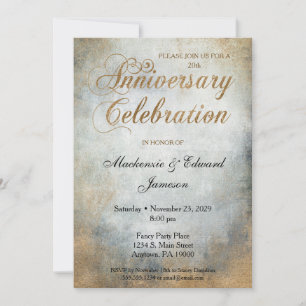 Elegante Kupfer-Hochzeitstag-Party-Einladung Einladung