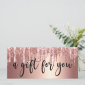 Elegante Kupfer-Rose Gold Glitzer Tropfen Nägel (Stehend Vorderseite)