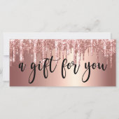 Elegante Kupfer-Rose Gold Glitzer Tropfen Nägel (Vorderseite)