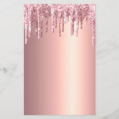 Elegante Kupfer Rose Gold Glitzer Tropfen Nägel Fl Flyer (Hinten)