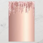 Elegante Kupfer-Rose Gold Glitzer Tropfen Nägel Flyer (Hinten)