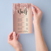 Elegante Kupfer-Rose Gold Glitzer Tropfen Nägel Flyer (Handgriff)