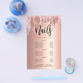 Elegante Kupfer-Rose Gold Glitzer Tropfen Nägel Flyer (Einzeln)