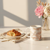Elegante Kupfer-Rose Kaffeetasse