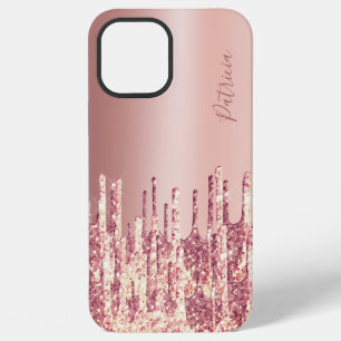 Elegante Kupfer-Roségold-Glitter-Tropfen individue iPhone 12 Pro Max Hülle