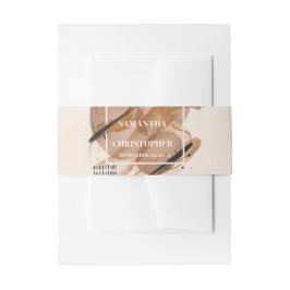 Elegante Kupfer rostige Farben Schwarze Pinsel Hoc Einladungsbanderole