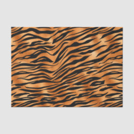 Elegante Kupfer Tiger Animal Print Seidenpapier