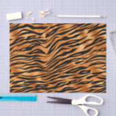 Elegante Kupfer Tiger Animal Print Seidenpapier (Handwerk)