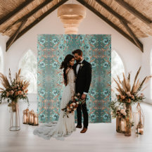 Elegante Kupfer Türkis Minimale Blume