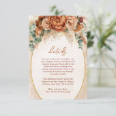 Elegante Kupfer- und Bordeaux-Blume - Details Begleitkarte (Stehend Vorderseite)