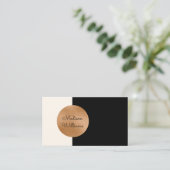 Elegante Kupferakzente Moderne Minimalistisch Visitenkarte (Stehend Vorderseite)