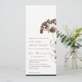 ELEGANTE KUPFERFOLIE HYDRANGEA FLORAL VOW RENEWA EINLADUNG (Stehend Vorderseite)