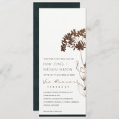 ELEGANTE KUPFERFOLIE HYDRANGEA FLORAL VOW RENEWA EINLADUNG (Vorne/Hinten)