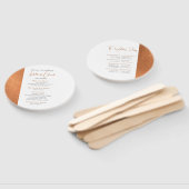 Elegante Kupferfolie Maßgeschneiderte Hochzeitsfei Fächer (Non-assembled)