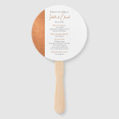 Elegante Kupferfolie Maßgeschneiderte Hochzeitsfei Fächer (Vorderseite)