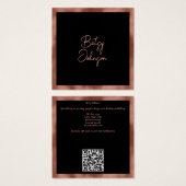 Elegante Kupferfolie und schwarze Visitenkarte (Vorne & Hinten)