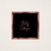 Elegante Kupferfolie und schwarze Visitenkarte (Vorderseite)