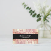 Elegante Kupfernageln der Rose Gold Glitzer Tropfe Visitenkarte (Stehend Vorderseite)