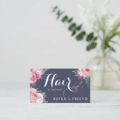 Elegante Kupferschere aus Rose Empfehlungskarte (Stehend Vorderseite)