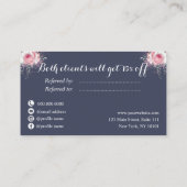 Elegante Kupferschere aus Rose Empfehlungskarte (Rückseite)