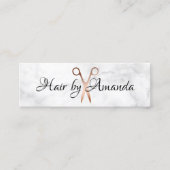 Elegante Kupferschere aus Rose Mini Visitenkarte (Vorderseite)