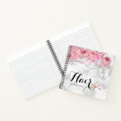 Elegante Kupferschere aus Rose Notizblock (Innenseite)