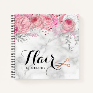 Elegante Kupferschere aus Rose Notizblock