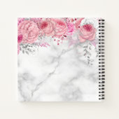 Elegante Kupferschere aus Rose Notizblock (Rückseite)