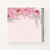 Elegante Kupferschere aus Rose Notizblock (Rückseite)