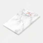 Elegante Kupferschere aus Rose Post-it Klebezettel (angewinkelt)