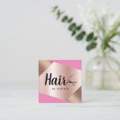 Elegante Kupferschere aus Rose Quadratische Visitenkarte (Stehend Vorderseite)