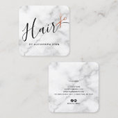 Elegante Kupferschere aus Rose Quadratische Visitenkarte (Vorne/Hinten)