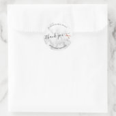 Elegante Kupferschere aus Rose Runder Aufkleber (Tasche)