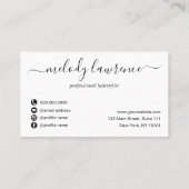 Elegante Kupferschere aus Rose Treuekarte (Rückseite)