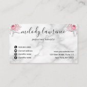 Elegante Kupferschere aus Rose Treuekarte (Rückseite)