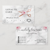 Elegante Kupferschere aus Rose Treuekarte (Vorne/Hinten)