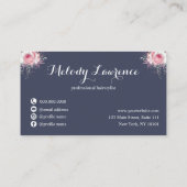 Elegante Kupferschere aus Rose Treuekarte (Rückseite)