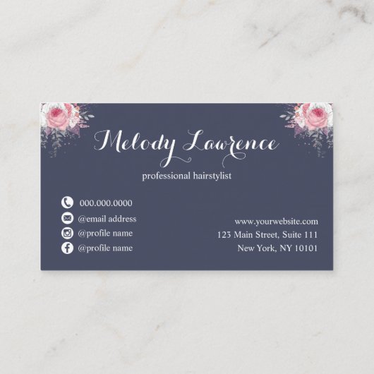 Elegante Kupferschere aus Rose Treuekarte (Rückseite)